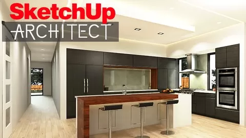 Learn how to design and render a modern kitchen from start to finish in Sketchup