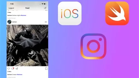 Create a complete working version of Instagram using Swift 4 and Firebase without the use of storyboards!
