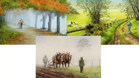 Learn how to draw beautiful rural landscapes using Pastel Pencils. Trees