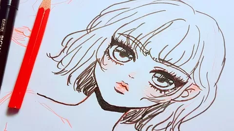 Learn the basics of Anime / Manga styled portrait drawing quickly!