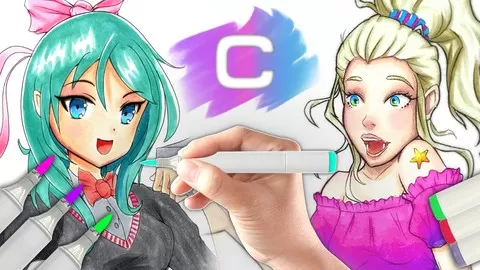 The course on how to Color with Copic Markers Professionally for Manga