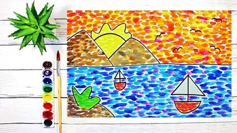 Create 8 Step-By-Step Drawing & Watercolor Painting Projects! Designed Especially for Children & Beginners Ages 7+.