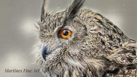 A realistic drawing with colored pencils
