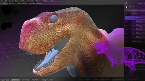 Welcome to the world of 3D painting and be amazed to paint stunning details on a digital dinosaur within 2 hours !