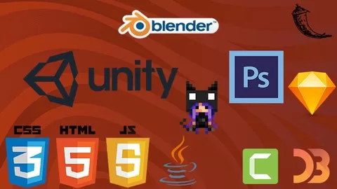 Create some Epic games in Unity®. Create the game's Assets from scratch in Blender and Pixel Art.