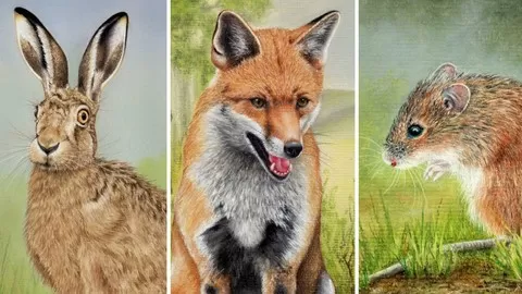 Learn how to draw 3 Wild Animal Pictures. Get AMAZING results with Pastel Pencils. Create art you can be proud of.