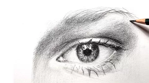 Learn step-by-step on how we can draw realistic eyes using pencil.