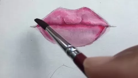 This class will show you how to paint lips in such an easy way using watercolors. Anybody of any level can do this