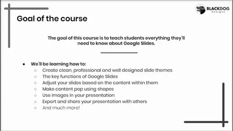 This course covers all of the key features offered in Google Slides and takes a deep dive into hands-on implementation of key skills throughout the course.Th...
