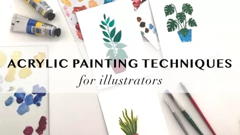 Are you an illustrator or someone who loves to draw? Have you been thinking about using acrylics but are not sure where to start? Then this class is perfect...