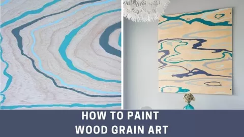 Want to make a large piece of abstract art on a budget and without any real artistic skills? Here is how to paint DIY wood grain art. ...
