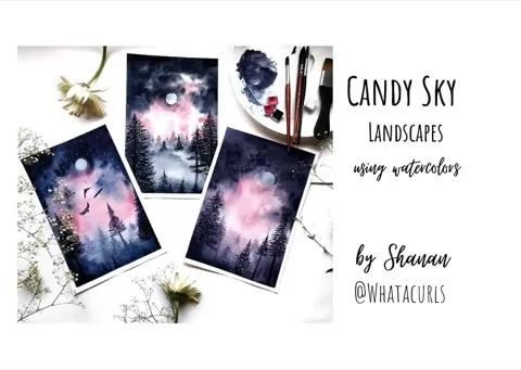 In this class you will learn to paint beautiful Candy Sky Landscapes using watercolors.
