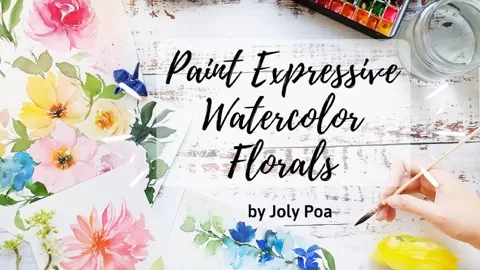 One of my favorite brushes to use for expressive watercolor florals is a quill brush. I love how it follows my hand gestures and how it creates unique stroke...