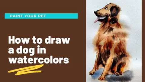 In this class we will learn how to paint a dog in watercolors