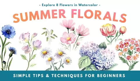 Happy Summer!!This class combines Summer Florals &amp Watercolors in an easy to follow format.I've chosen 8 summer flowers to paint in step-by-step tutorial...