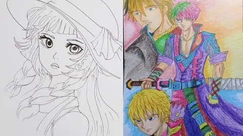 Learn how to draw manga characters from scratch