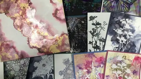 How to use Alcohol Inks to create many different backgrounds on many different surfaces