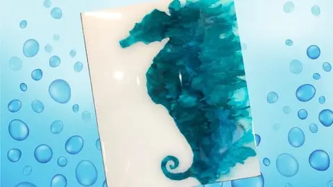 Learn Tips and Tricks for combining Alcohol Ink Art with Resin Art!