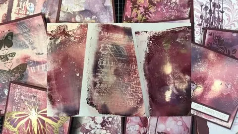 Creating Gelli Prints using Alcohol Inks and how to use those Prints in Cardmaking