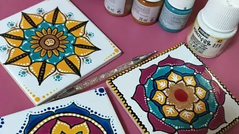 painting tiles with porcelain and ceramics paint